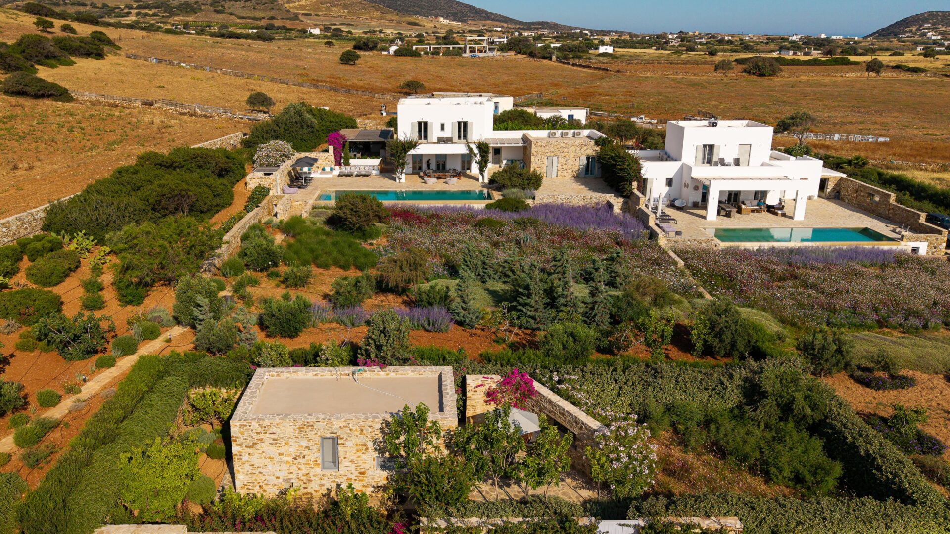 Entire villa complex, east to west-min